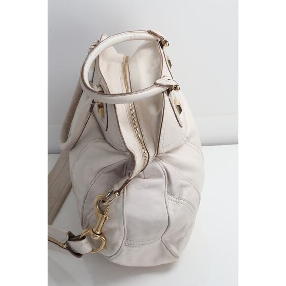 Vintage GIVENCHY Cream Leather Detachable Shoulder Strap Satchel Bag - Picture 14 of 15